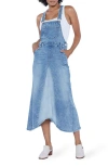 Wash Lab Denim Pieced Mixed Denim Jumper In Grey/blue
