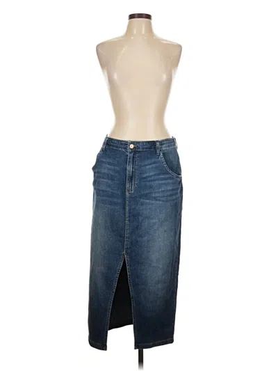Pre-owned Wash Lab Denim Skirt In Blue