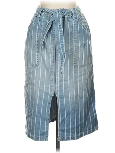 Pre-owned Wash Lab Denim Skirt In Blue