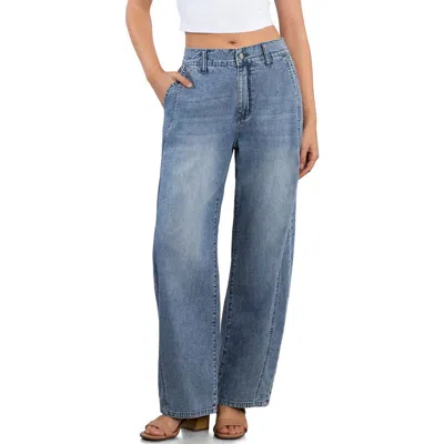 Wash Lab Denim Sweetheart Barrel Leg Jeans In Blue