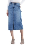 Wash Lab Denim Unity Utility Denim Skirt In Washed Blue