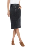 Wash Lab Denim Victorious High Waist Denim Pencil Skirt In Grey Yacht