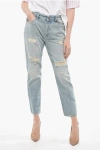 WASHINGTON DEE CEE DISTRESSED RANCH JEANS WITH GOLDEN-BOTTON 17CM