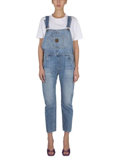 Washington Dee Cee Dungarees With Logo In Blue