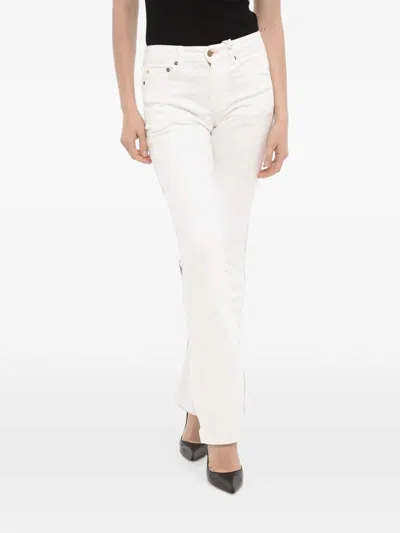 Washington Dee Cee Flared Button-fastening Jeans In Metallic