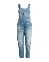Washington Dee Cee Denim Washington Jumpsuit With Logoed And Golden Buttons In Blue