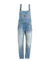 Washington Dee Cee Denim Washington Jumpsuit With Logoed And Golden Buttons In Blue