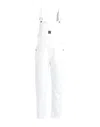 Washington Dee Cee Solid Color Denim Jumpsuit With Logoed Buttons In White