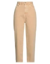 Washington Dee Cee Washington Dee-cee Woman Pants Camel Size 29 Organic Cotton In Beige
