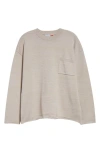 Waste Yarn Project Alice Pocket Crewneck Sweater In Lights Melange