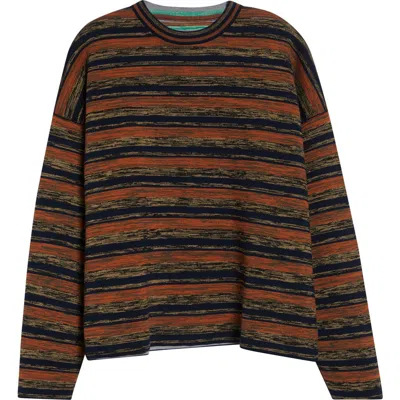 Waste Yarn Project Calvin Space Dye One Of A Kind Sweater In Brown