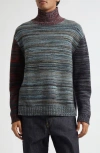 Waste Yarn Project Carol Space Dye One Of A Kind Turtleneck Sweater In Multi