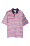Waste Yarn Project Gautam One Of A Kind Cotton Polo In Purple Multi