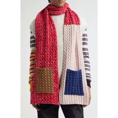 Waste Yarn Project Knut One Of A Kind Colorblock Scarf In Multi