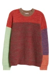 WASTE YARN PROJECT ODD COLORBLOCK WOOL BLEND SWEATER