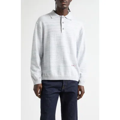 Waste Yarn Project Space Dye One Of A Kind Polo Sweater In Multi