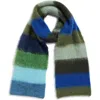 Waste Yarn Project Ulf Brushed Stripe One Of A Kind Scarf In Brown
