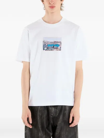 Wasted Elevation Graphic-print T-shirt In White
