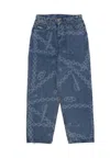 Wasted Paris Men's Long Trousers Knuckles Casper Pant Washed Blue In Blue