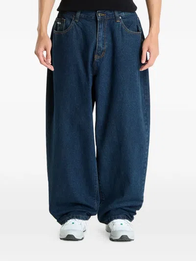 Wasted Rod Logo-embroidered Jeans In Blue