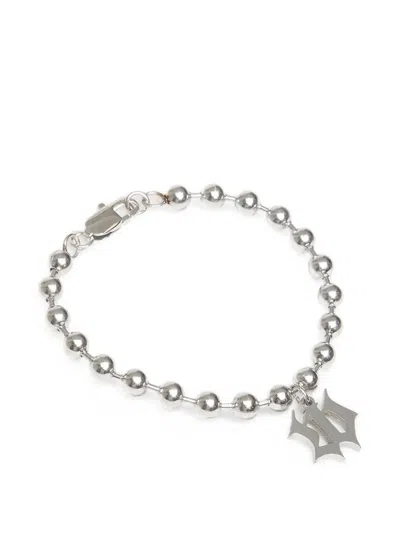 Wasted Splinter Bead-chain Bracelet In Silver