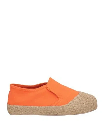 Wataru Woman Espadrilles Orange Size 6 Textile Fibers