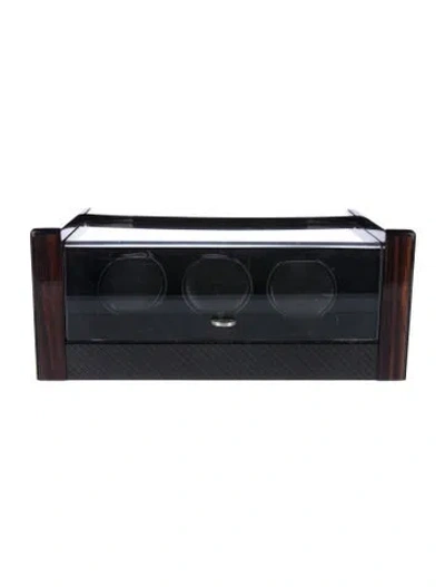 Pre-owned Watch Uhrenbeweger "premium Avantgarde Triplette"  Winder In Brown