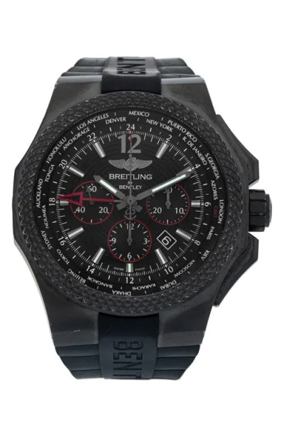 Watchfinder & Co. Breitling  2019 Bentley Gmt Rubber Strap Automatic Watch, 49mm In Black