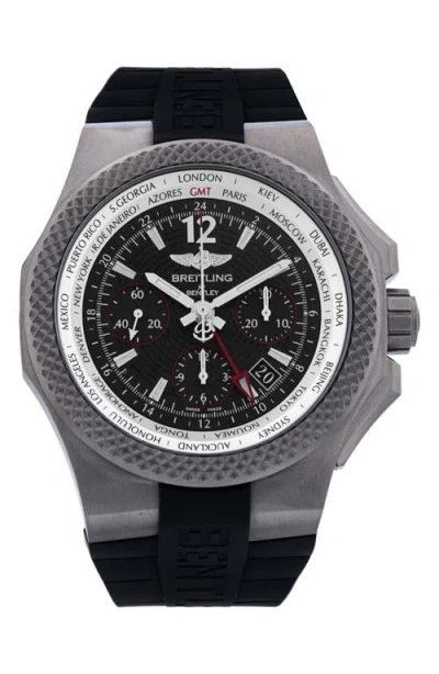 Watchfinder & Co. Breitling  2020 Bentley B04 Gmt Automatic Rubber Strap Watch, 45mm In Black