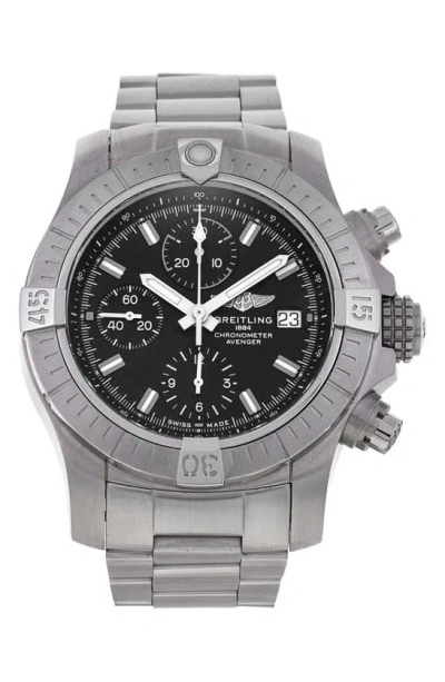 Watchfinder & Co. Breitling  Avenger Chronograph 43 Bracelet Watch, 43mm In Steel Black