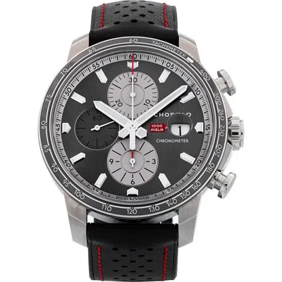 Watchfinder & Co. Chopard  2021 Mille Miglia Leather Strap Chronograph Watch, 44mm In Silver