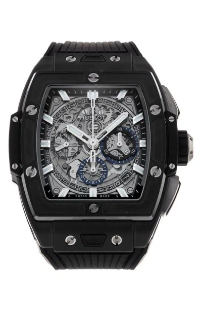 Watchfinder & Co. Hublot  Big Bang Chronograph Rubber Strap Watch, 42mm In Black Grey