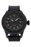 Watchfinder & Co. Iwc  2021 Pilot's Timezoner Iw395505 Automatic Rubber & Textile Strap Watc In Black