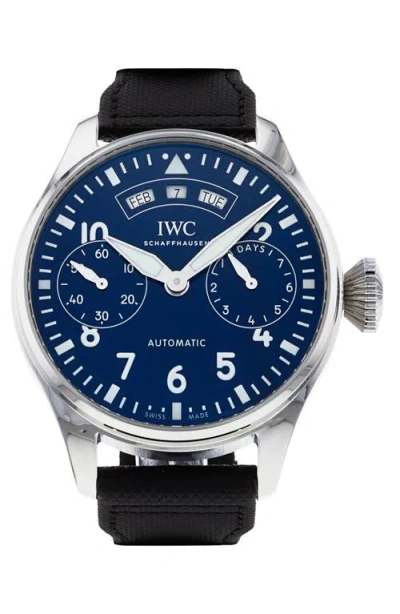 Watchfinder & Co. Iwc  Big Pilots Leather Strap Watch, 46.2mm In Blue