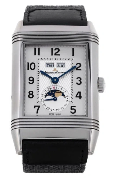 Watchfinder & Co. Jaeger-lecoultre  2019 Reverso Grande Calendar Webbing Strap Watch, 30mm In Silver
