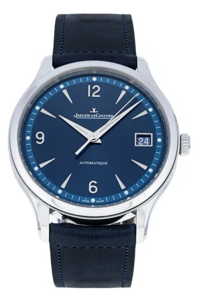 Watchfinder & Co. Jaeger-lecoultre  2022 Master Control Limited Edition Automatic Leather St In Blue