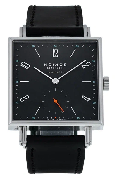 Watchfinder & Co. Nomos Glashutte  Tetra Leather Strap Watch, 33mm In Black