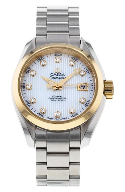 Watchfinder & Co. Omega  2019 Seamaster Aqua Terra 150m Automatic Bracelet Watch In White