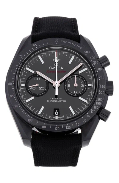 Watchfinder & Co. Omega  2019 Speedmaster Dark Side Of The Moon Automatic Nylon Strap Watch, 44mm In Black