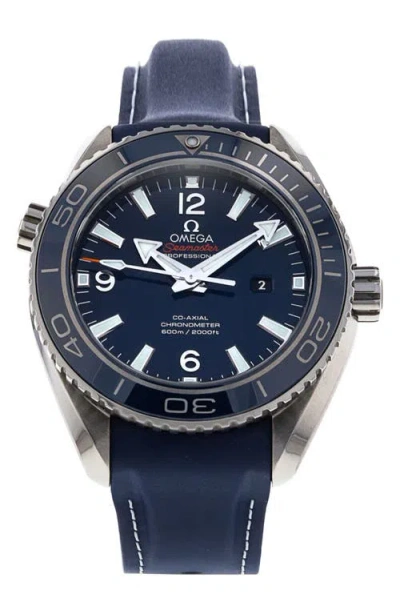 Watchfinder & Co. Omega  2020 Planet Ocean Rubber Strap Watch, 37.5mm In Blue