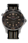 WATCHFINDER & CO. OMEGA PREOWNED 2021 SEAMASTER DIVER 300M JAMES BOND EDITION AUTOMATIC NATO STRAP WATCH, 42MM