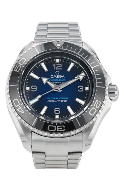 Watchfinder & Co. Omega  2022 Planet Ocean Ultra Deep Automatic Bracelet Watch, 45.5mm In Blue