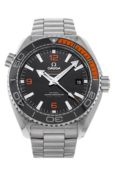 Watchfinder & Co. Omega  2022 Seamaster Planet Ocean Automatic Bracelet Watch, 43.5mm In Silver / Black