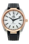 Watchfinder & Co. Omega  2023 Aqua Terra 150m Gents Rubber Strap Watch, 43mm In Silver