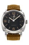 Watchfinder & Co. Panerai  2020 Radiomir 1940 3 Days Gmt Pam00657 Automatic Leather Strap Wa In Black