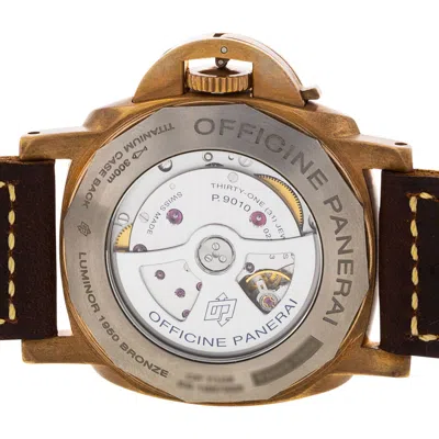 Watchfinder & Co. Panerai  Luminor Submersible Leather Strap Watch, 47mm In Brown/blue