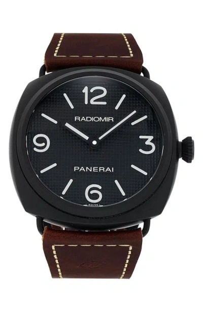 Watchfinder & Co. Panerai  Radiomir Manual Leather Strap Watch, 45mm In Black