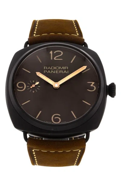 Watchfinder & Co. Panerai  Radiomir Manual Leather Strap Watch, 47mm In Brown