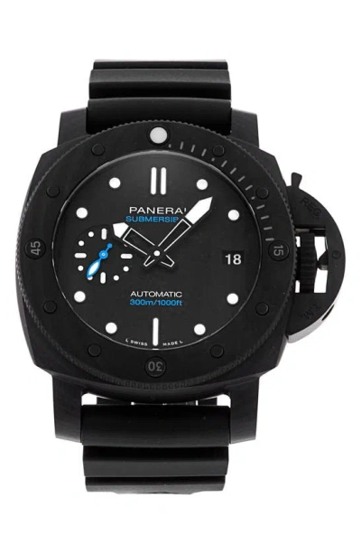 Watchfinder & Co. Panerai  Submersible Automatic Rubber Strap Watch, 42mm In Black