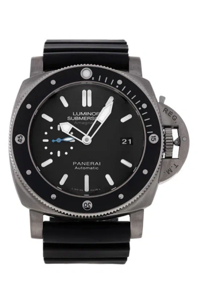 Watchfinder & Co. Panerai  Submersible Rubber Strap Watch, 47mm In Black